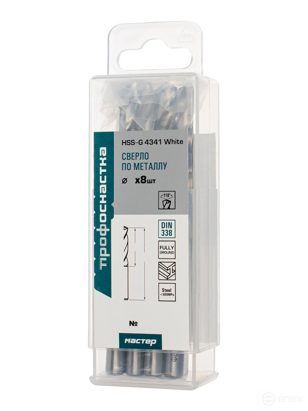 Drill bit 108 Master Ø 10 mm 4341/118° DIN 338 Plast box 8/88/264
