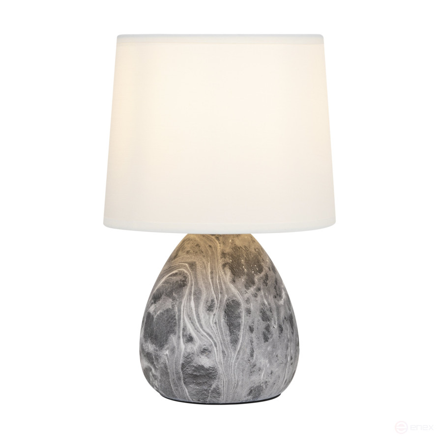 Rivoli Damaris 7037-501 Table Lamp 1 * E14 40W ceramic black and white with lampshade