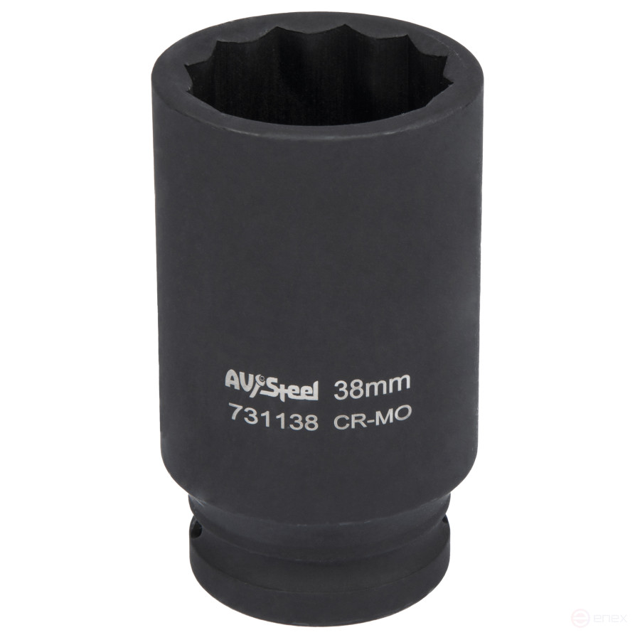 Головка ударная 3/4" двенадцатигранная удлиненная 38мм "AV Steel" AV-731138