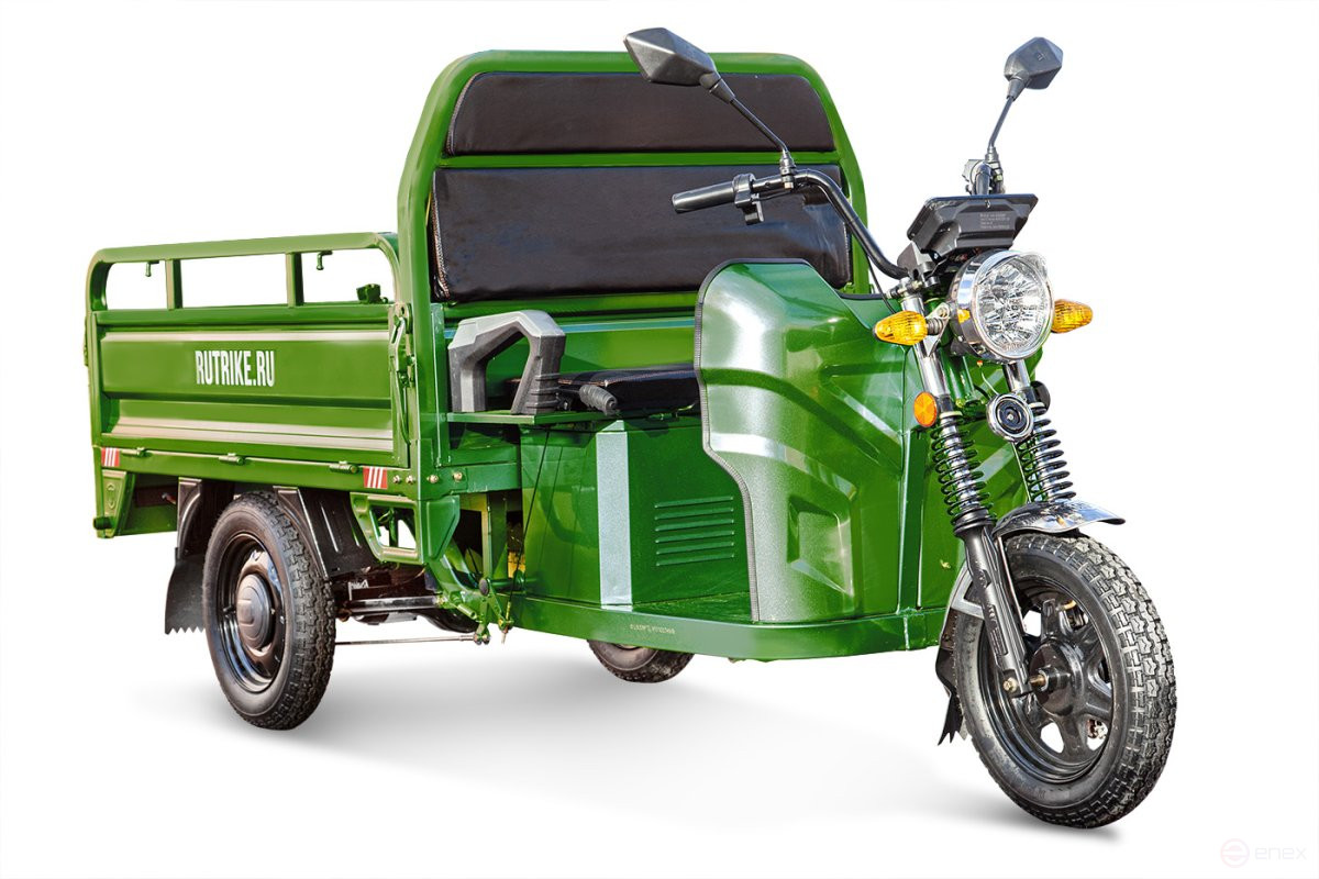 Грузовой электротрицикл Rutrike Мастер 1500 60V1000W, темно-зеленый
