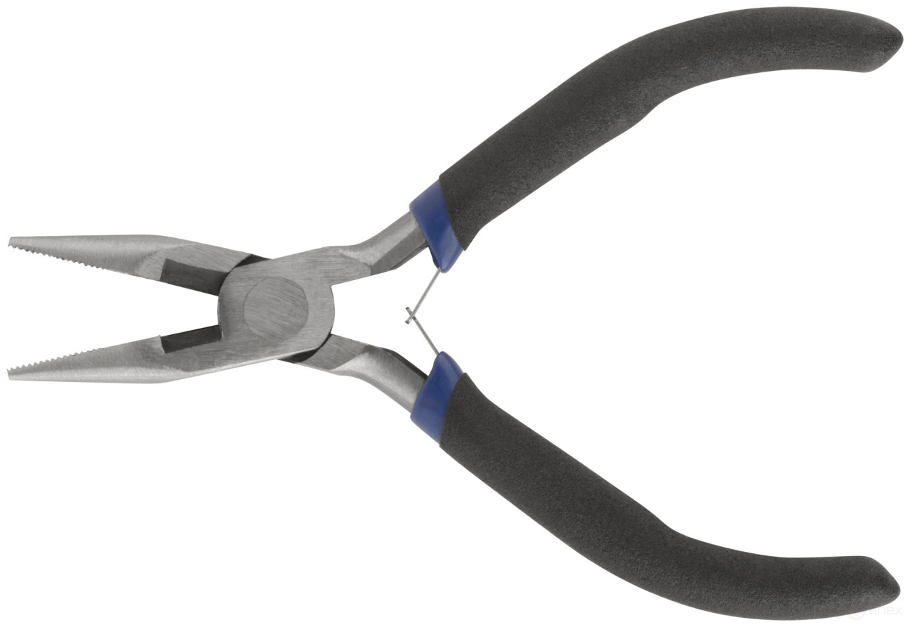 "Mini" thin-nosed, blue handles 125 mm