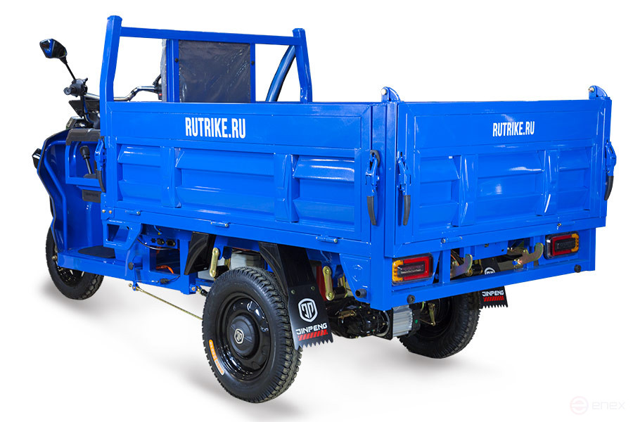 Грузовой электрический трицикл Rutrike D5 1700 гидравлика (60V1200W), серый