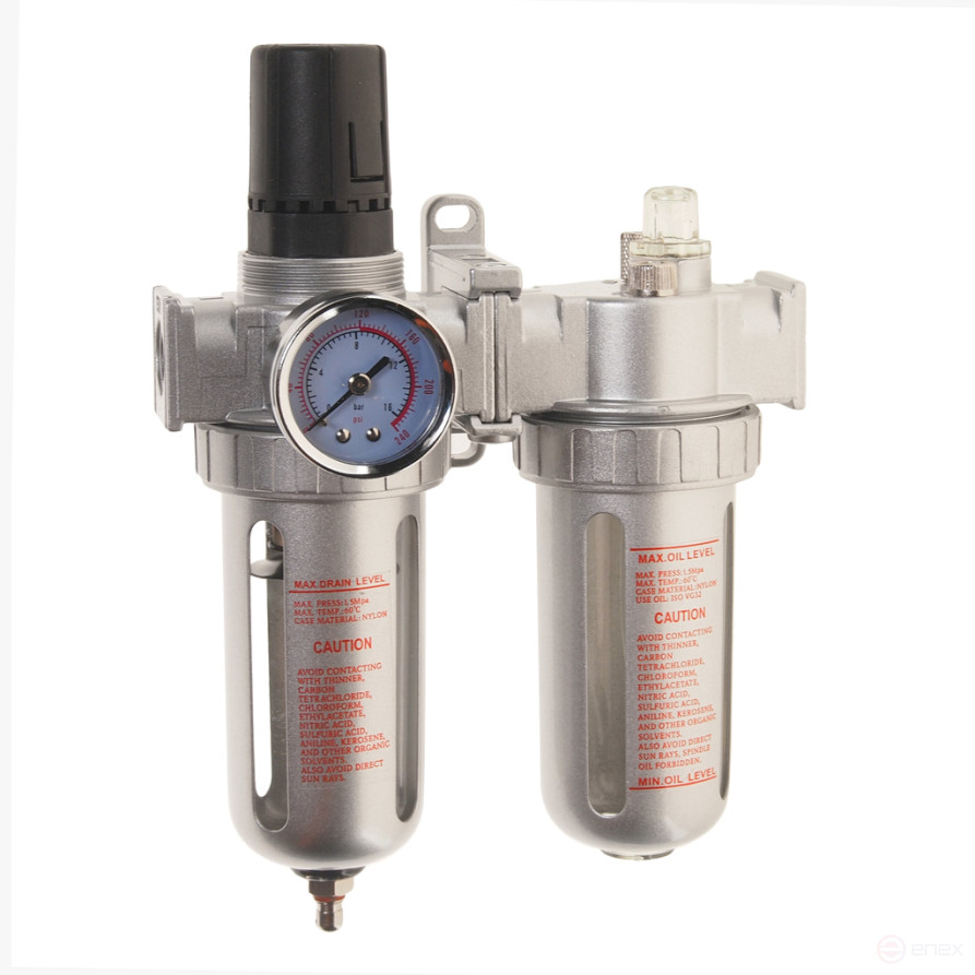 Air treatment unit (lubricator,dehumidifier) 3/8” metal. the switch. 215PSI 2500l/min 125ml JTC