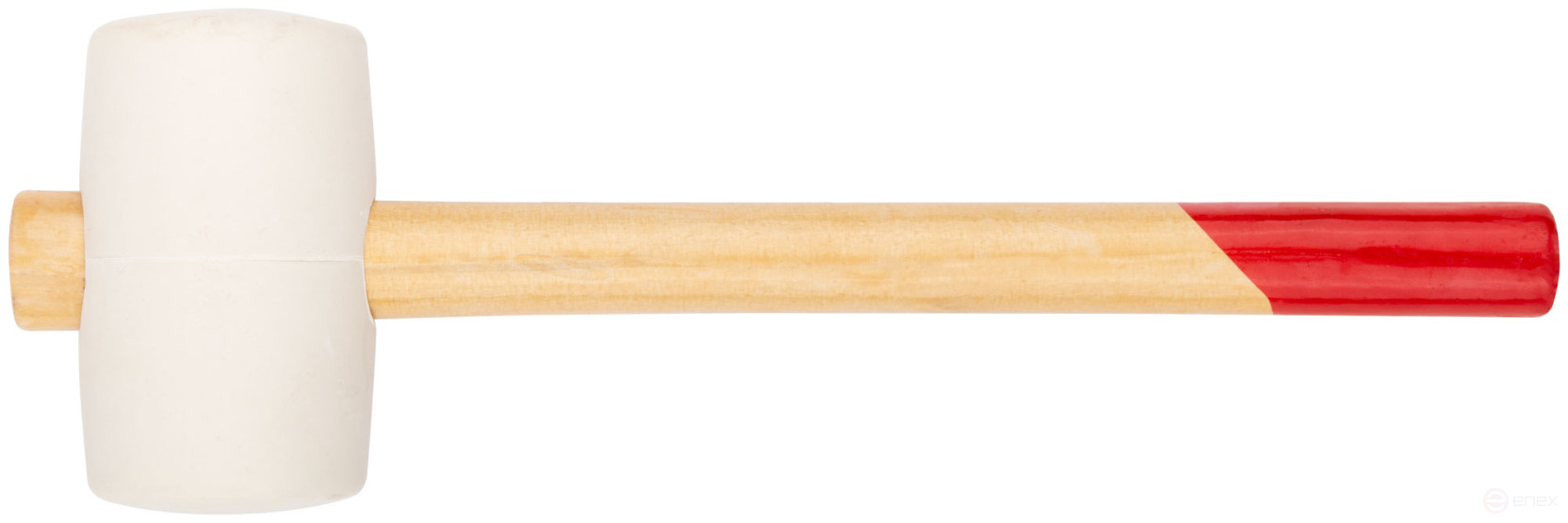 White rubber mallet, wooden handle 60 mm (450 gr )