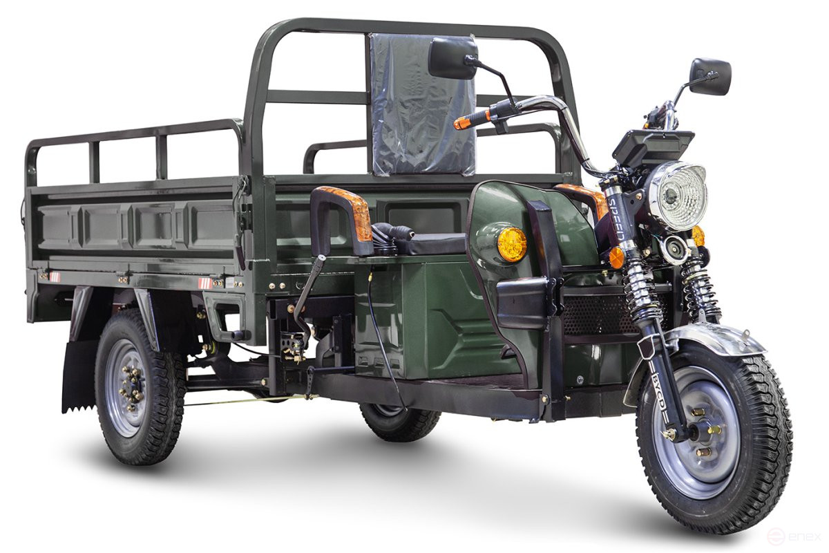 Грузовой электротрицикл Rutrike D4 1800 60V1500W, зеленый