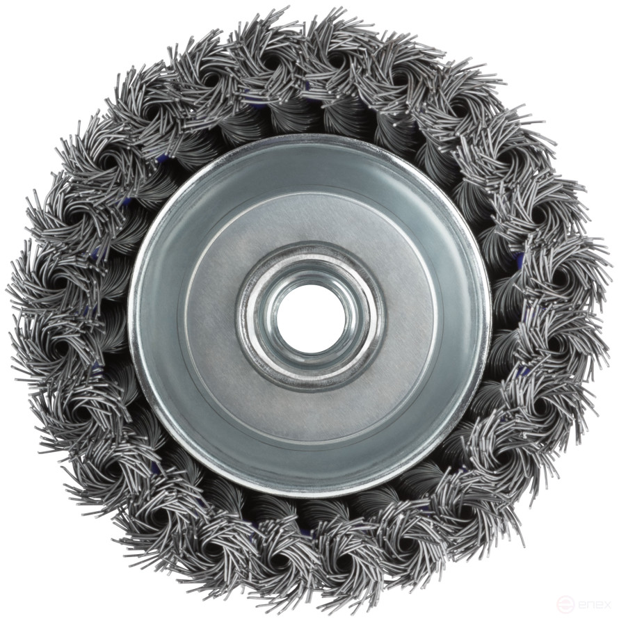 Щетка для УШМ, М14, тип "Чашка", крученая витая проволока 0,5 мм, 100 мм, блистер, CUTOP Profi