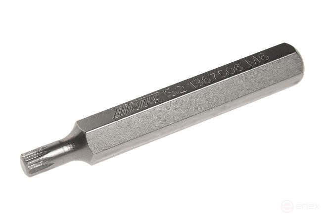 Bit SPLINE M6x75mm 10mm elongated S2 JTC