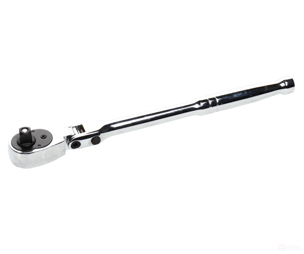 Ключ трещотка 3/8" 72 зуба 268мм шарнирная с металлической рукояткой JTC