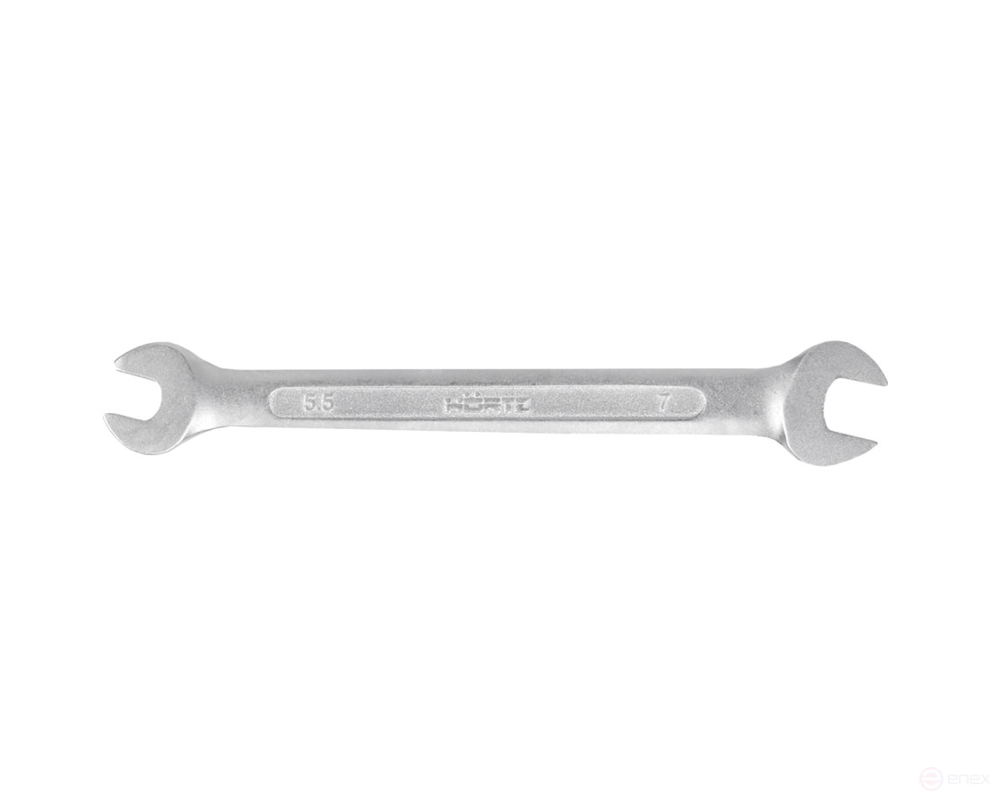 Ключ гаечный рожковый двусторонний 5.5х7 хромирование HORTZ (7811-0002)