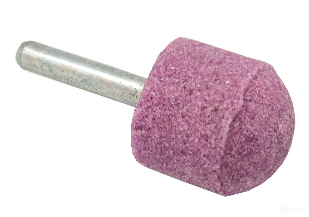 Шарошка абразивная ПРАКТИКА оксид алюминия, закругленная 25х25 мм, хвост 6 мм, блистер (641-152)