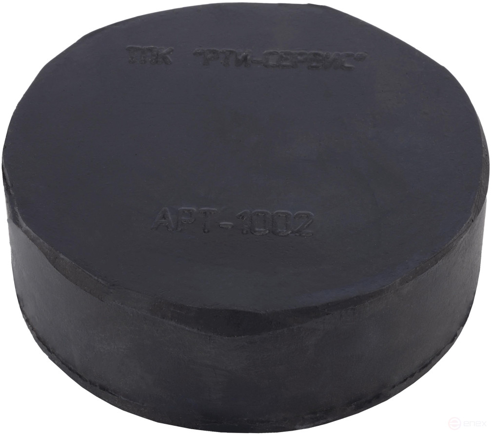Резиновая опора на домкрат подкатной A-105мм H-35мм (цельнолитая) (АвтоDело) 43270