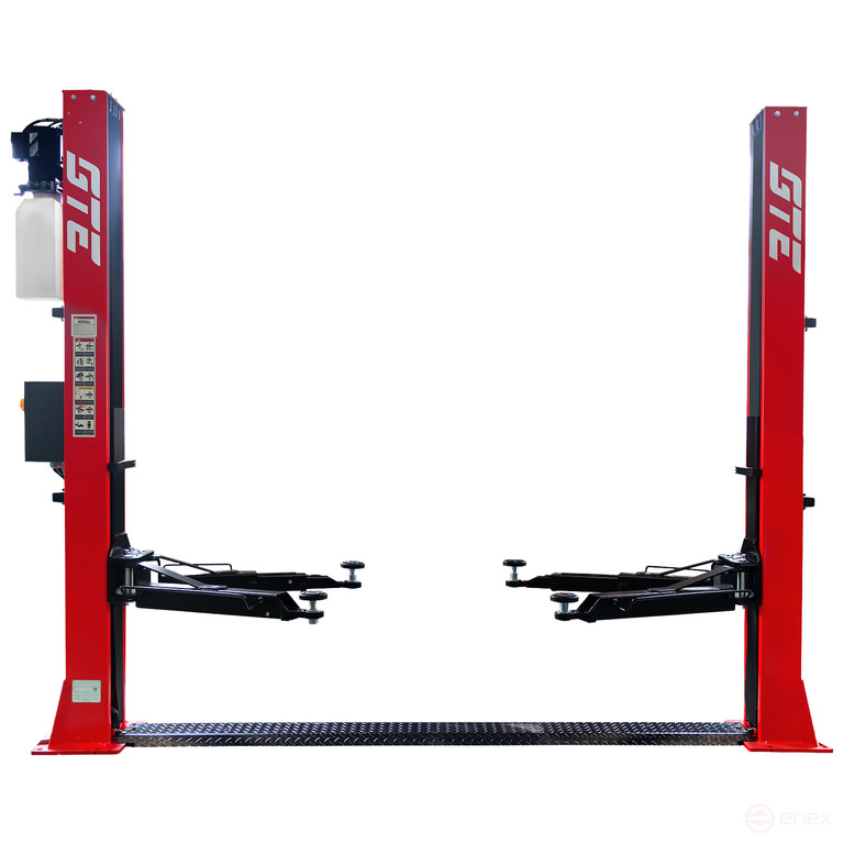 Подъемник электрогидравлический 4т 110-1900мм 2-х стоечный 380В ниж.синхрон. (электр.спуск) GTE