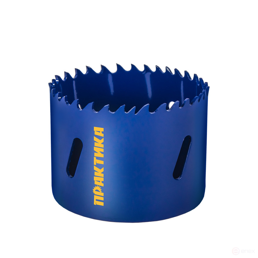 Коронка биметаллическая ПРАКТИКА 60 мм (1шт), клипса (773-248)