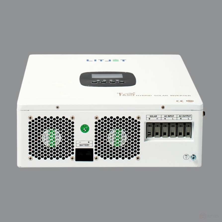 Инвертор гибридный однофазный солнечный ЛИТДЖЕТ 6,3 kW 230V/50Hz с ЖК-дисплеем