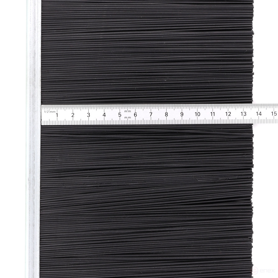 Strip brush under the gate 2500*145*8 , pile height 137 mm PPL black 1.00 (EB-1287)