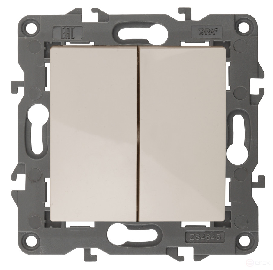 Switch ERA Elegance 14-1112-02 Cross Double 10AH-250V Ivory