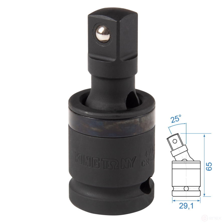 Кардан ударный 1/2", шаровый, с шариковым фиксатором KING TONY 4797P