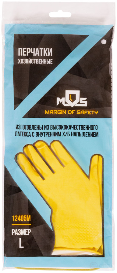 Latex gloves (with internal coating), size L
