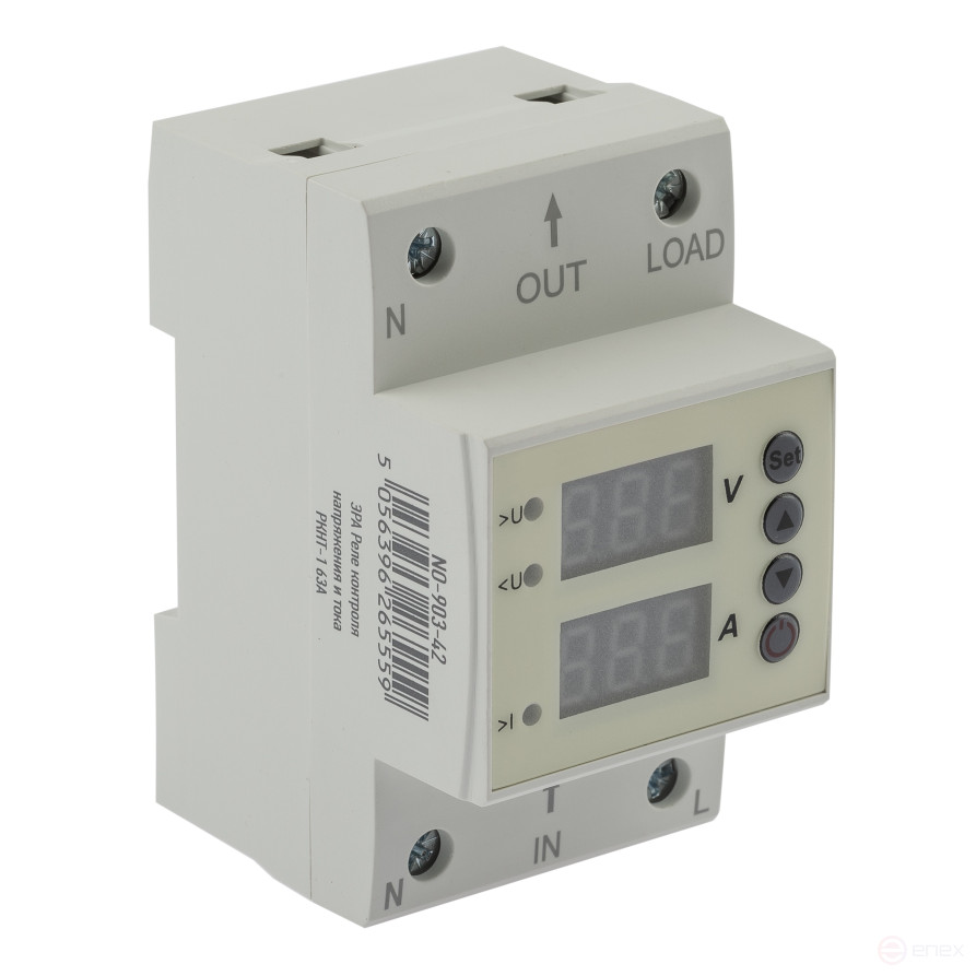 Voltage and current monitoring relay ERA PRO NO-903-42 RCNT-1 63A electronic display