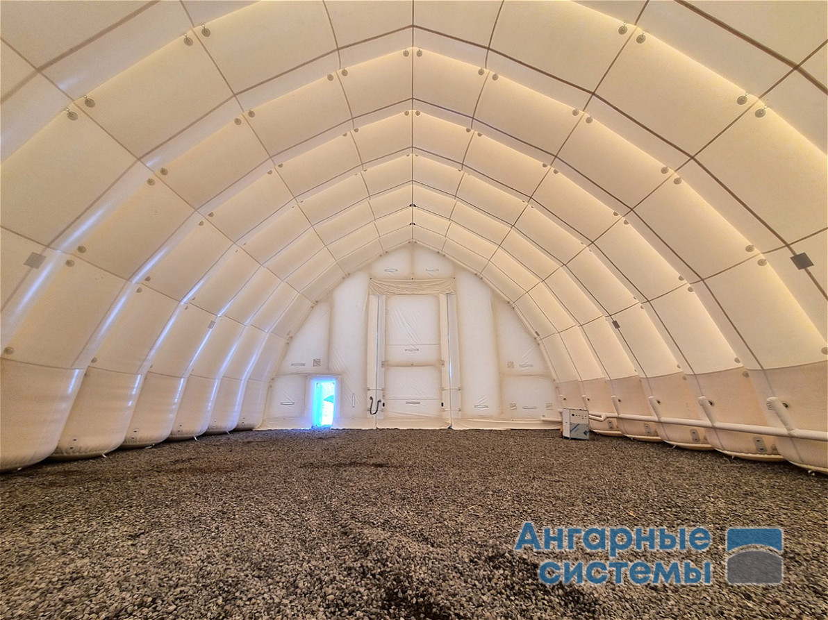 Monomakh pneumatic frame garage hangar with 7 m gate