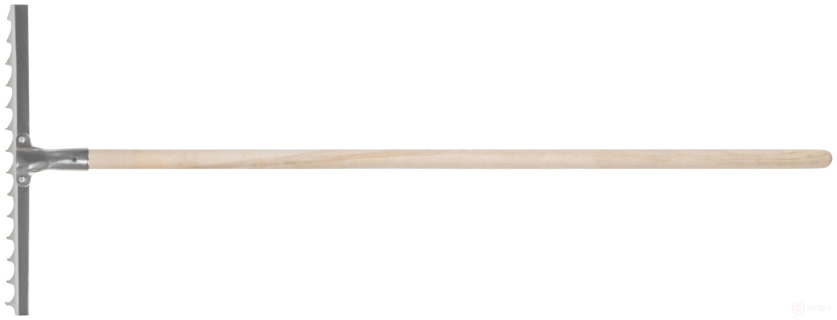 Грабли, витой зуб, нержавеющая сталь, 14 зубьев, с деревянным черенком