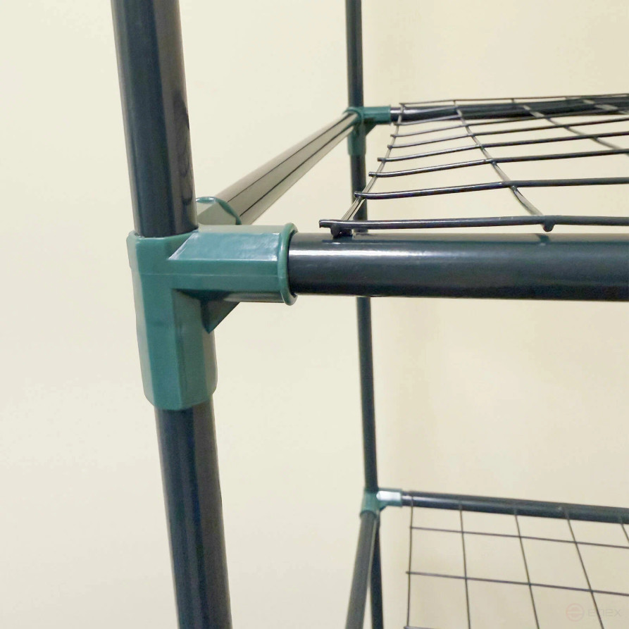 Connecting tee corner for greenhouse (10 pieces), green