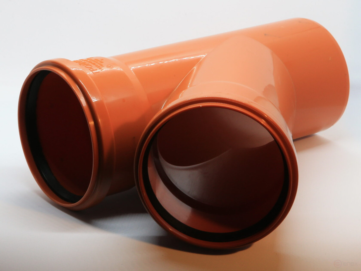 External Tee 110mm 45 degree Flextron