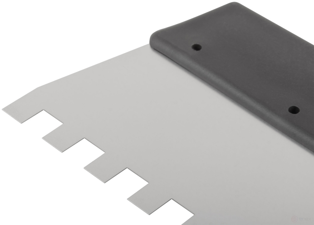 Шпатель фасадный нержавеющий зубчатый 350 мм / зуб 10 мм