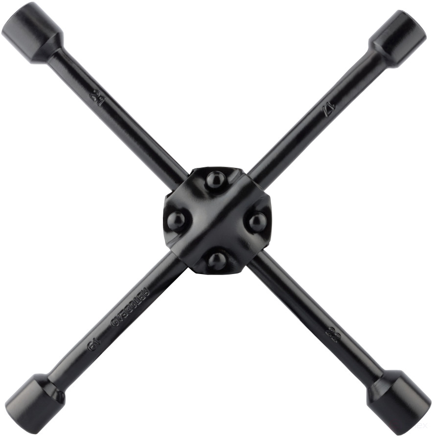 Ключ баллонный-крест (17*19*21*22)(черн.лак,усиленный)(АвтоDело) 30817