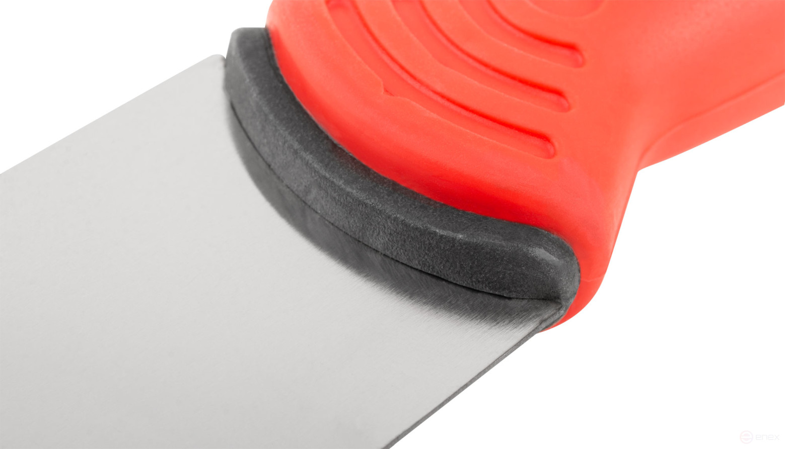 Spatula, stainless steelsteel, rubberized handle 40 mm