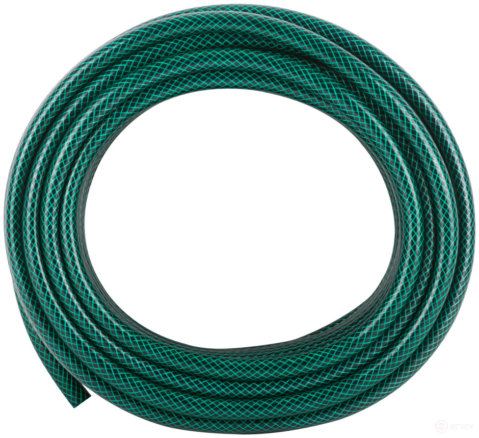 Шланг поливочный трехслойный армированный, зеленый 1/2" х 1,8 мм х 25 м