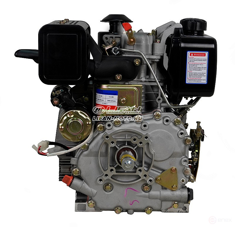 Двигатель Lifan Diesel 178FD, вал 25мм, катушка 6 Ампер