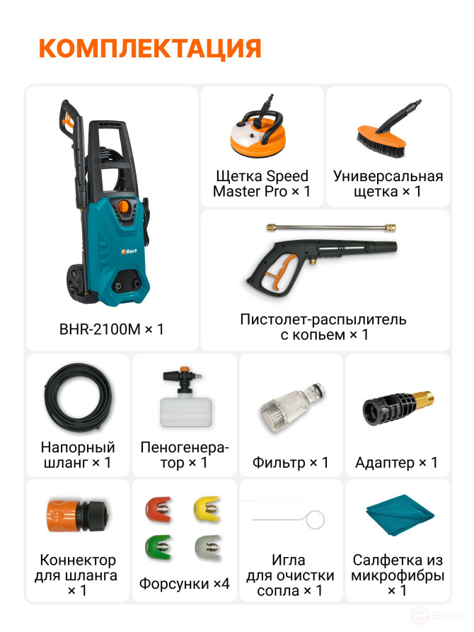 High pressure washer BORT BHR-2100M