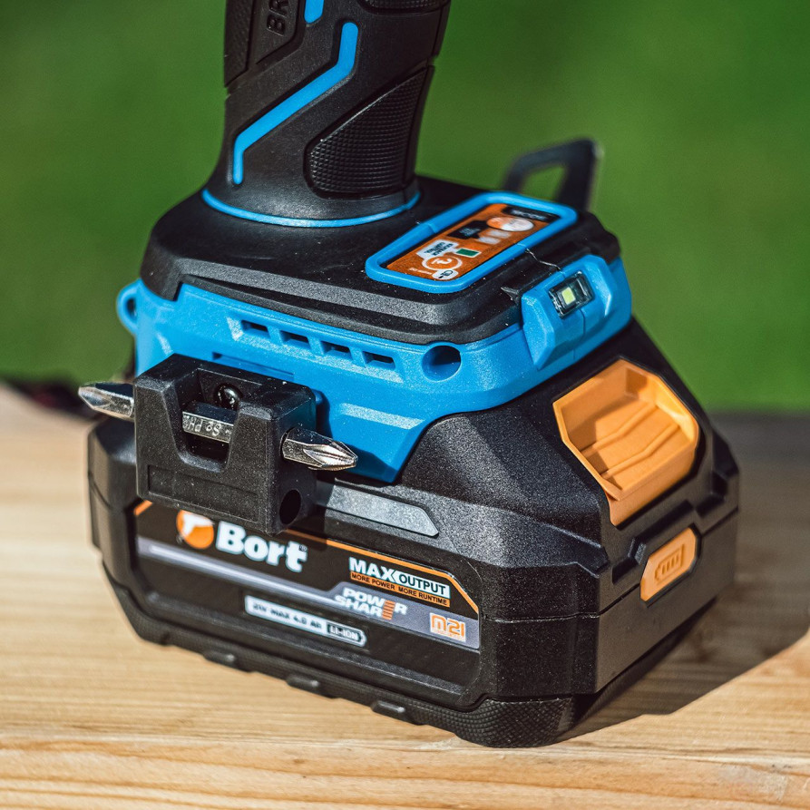 Cordless impact drill BORT BAB-21U (2x4A.h)