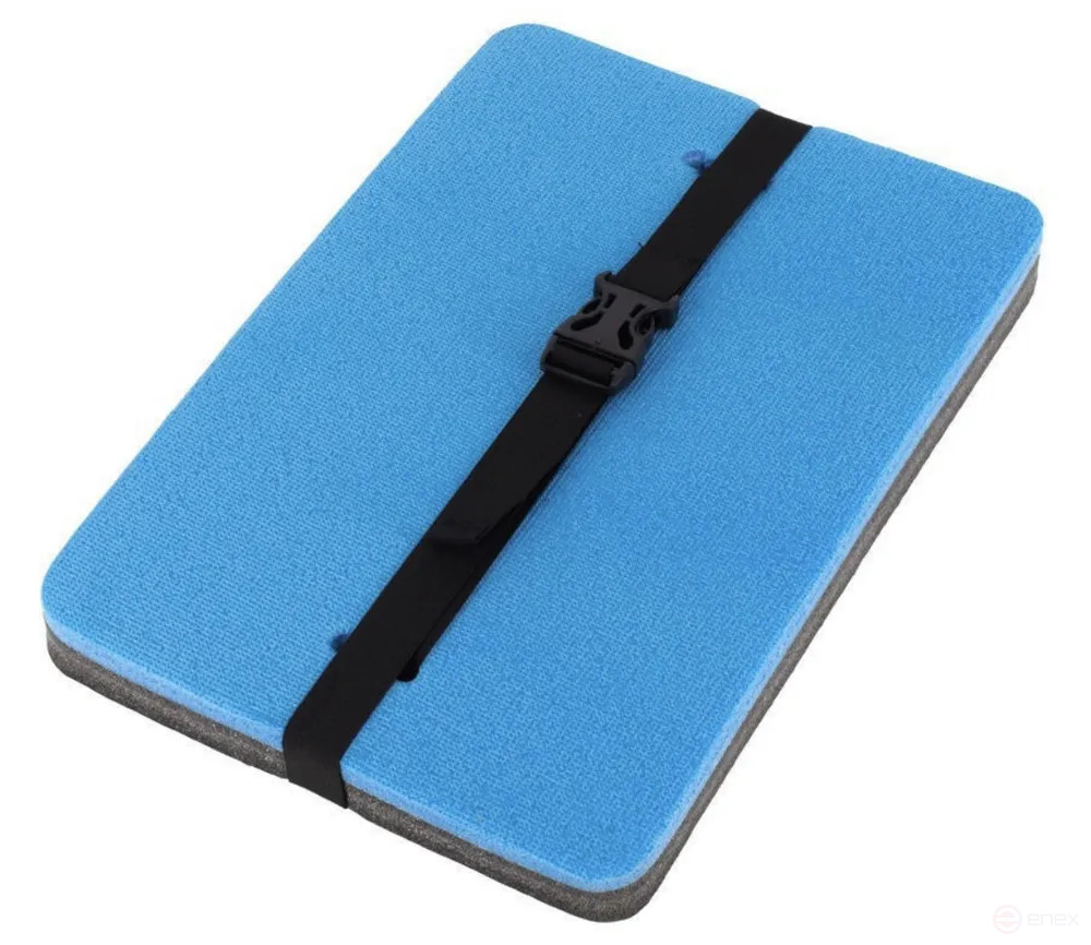 Tourist seat, 3-layer blue, with foil, moisture-proof, multi-layer, foam/karemat, camping seat, hiking/hiking trunk 350x240x15 mm