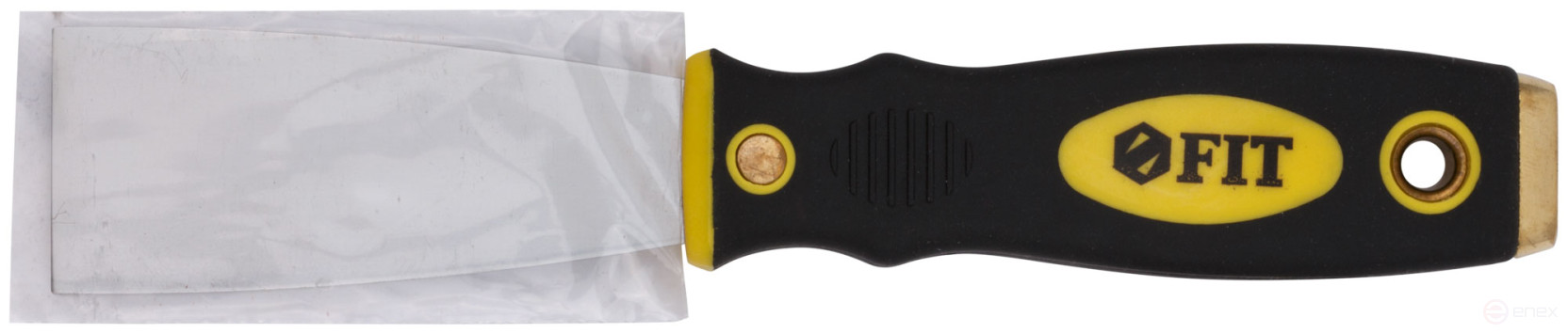 Шпатель для удаления ржавчины Профи, толщ. лезвия 1 мм, двухкомп.ручка с метал.бойком 1,5" (40 мм)