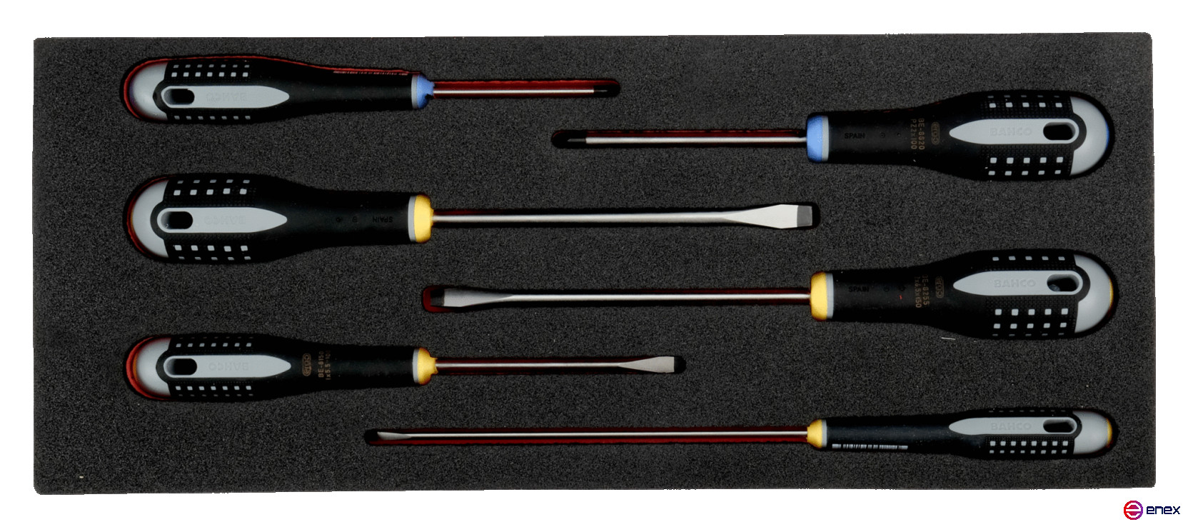 Fit&Go Набор отверток шлицевых и Pozidriv в ложементе, 6 шт