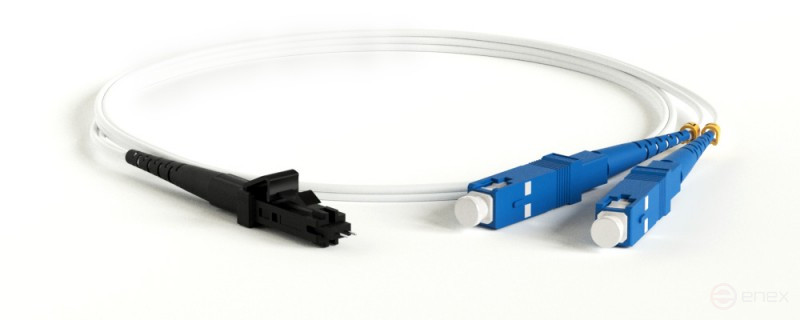 FC-D2-9A1-MTRJM/UR-SC/UR-H-3M-LSZH-WH Patch cord fiber optic (cord) SM 9/125 (G.657), MTRJ (Dad)-SC, 2.0 mm, duplex, LSZH, 3m