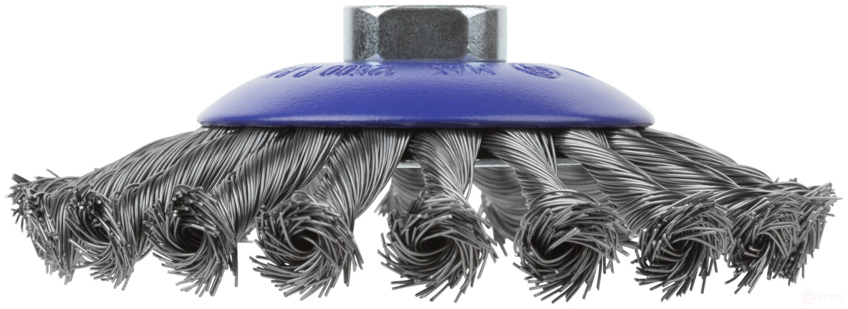 Щетка для УШМ, М14, тип "Тарелка", крученая проволока 0,5 мм, 125 мм, блистер, CUTOP Profi