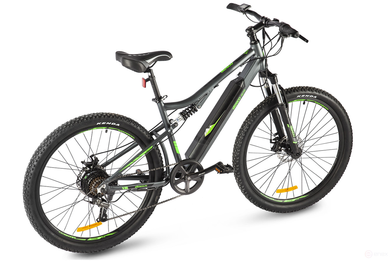 Велогибрид Eltreco Walter Черно-зеленый-2502