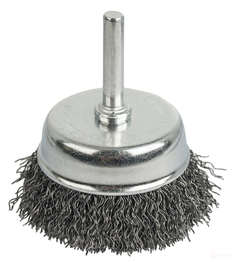 Кордщетка для дрели чашеобразная мягкая ПРАКТИКА 63 мм, хвост 6 мм