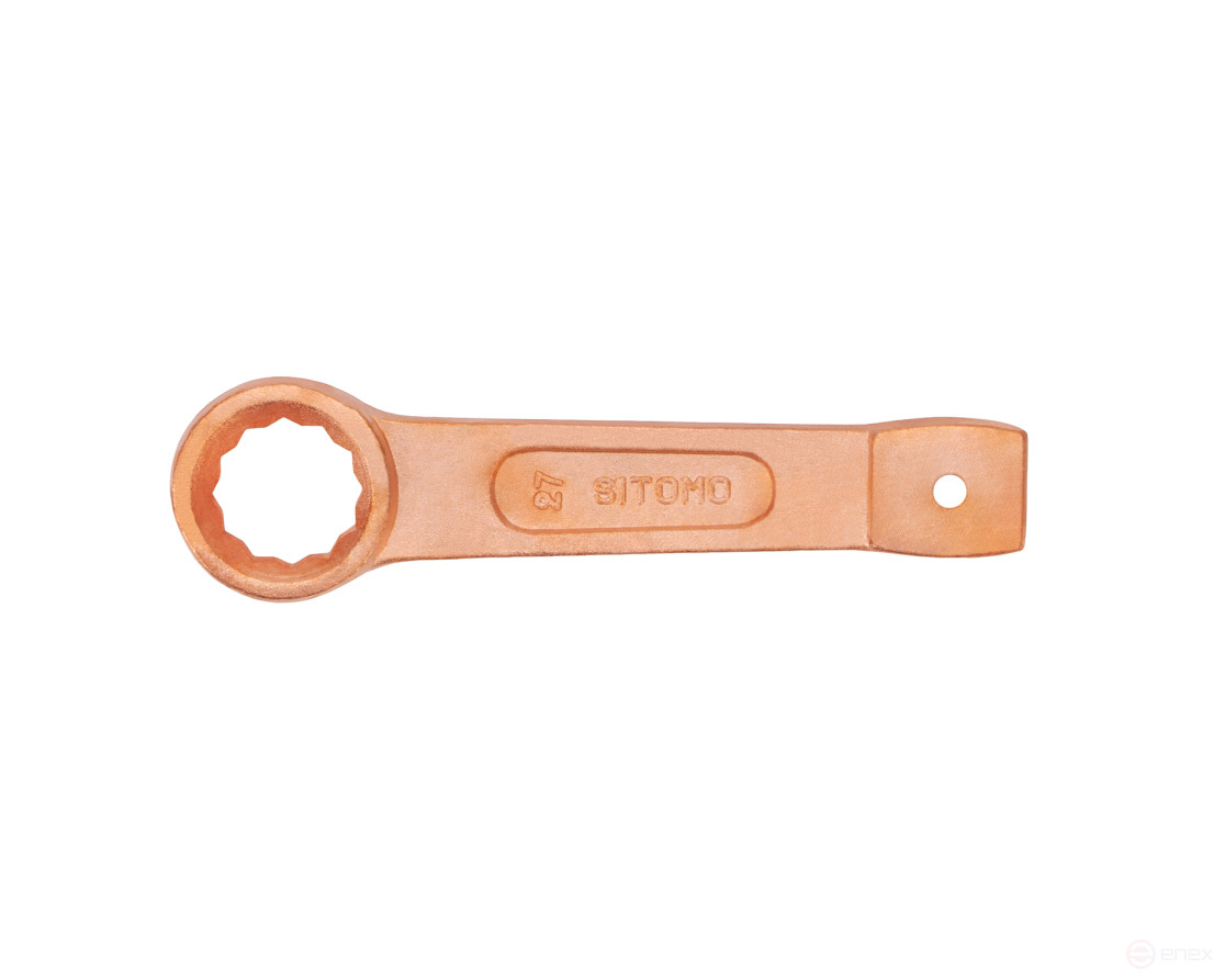 Ключ накидной односторонний ударный 27 мм омеднение SITOMO