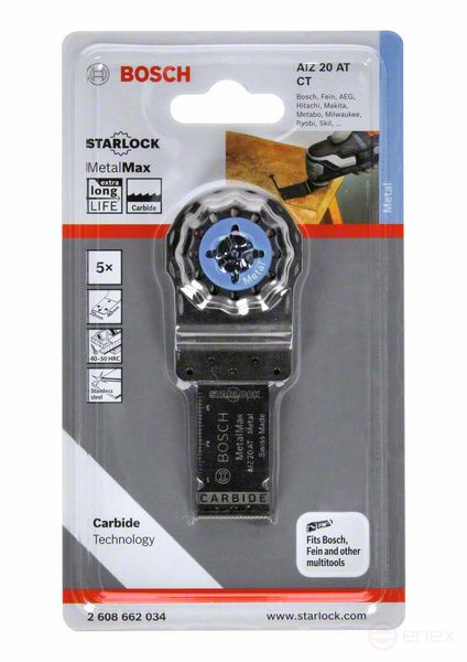 Submersible saw blade Carbide AIZ 20 AT Metal 40 x 20 mm, 2608662034