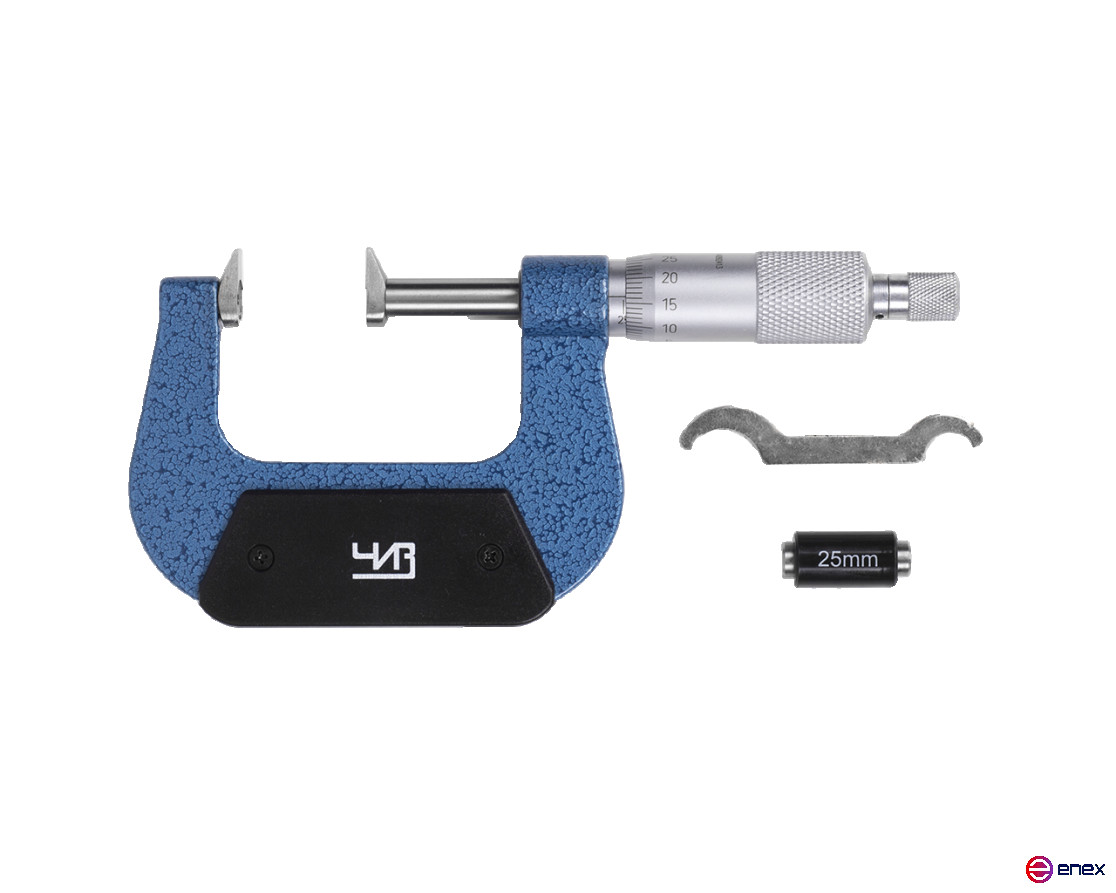 Микрометр зубомерный МЗ - УС - 50 0,01 с усеченными пяткой и винтом ЧИЗ