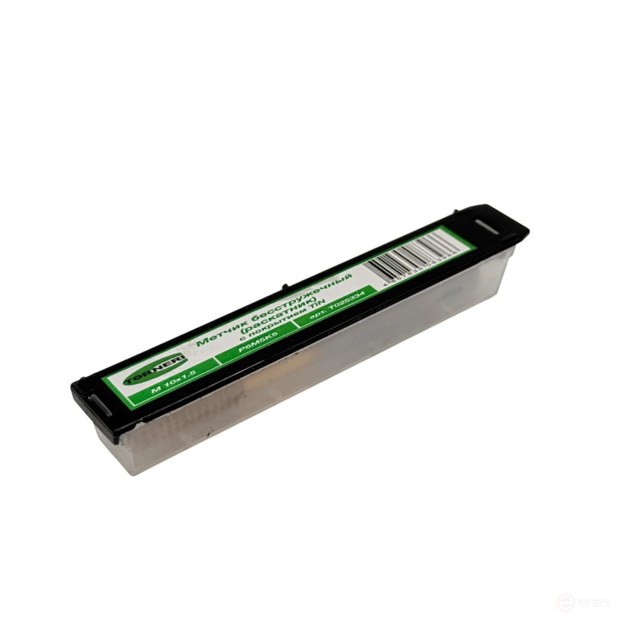 Метчик бесстружечный (раскатник) M 10х1.5 Р6М5К5 с покрытием TiN TORNERI Т025334