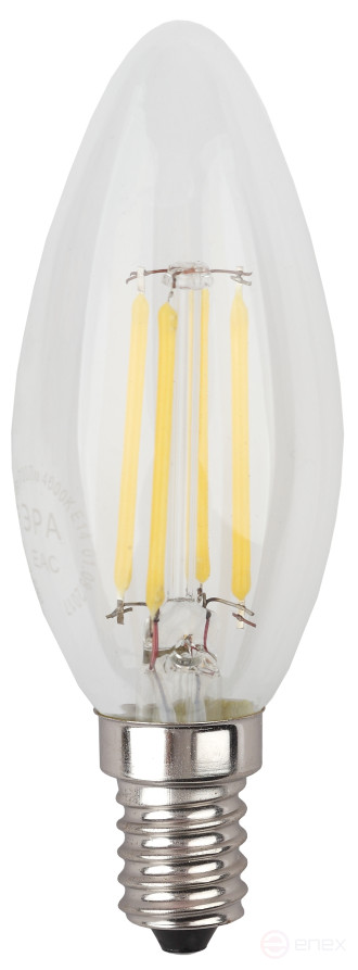 Лампа светодиодная ЭРА F-LED B35-7W-827-E14 7Вт филамент свеча теплый белый свет Е14