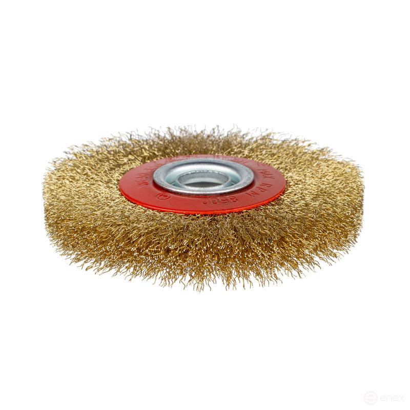 Щетка 817 диск., гофр. ЛАТУНЬ для заточн. ст. с адапт. D100/19/20 (12,7-16 мм) BS 0,3 уп. 1/60