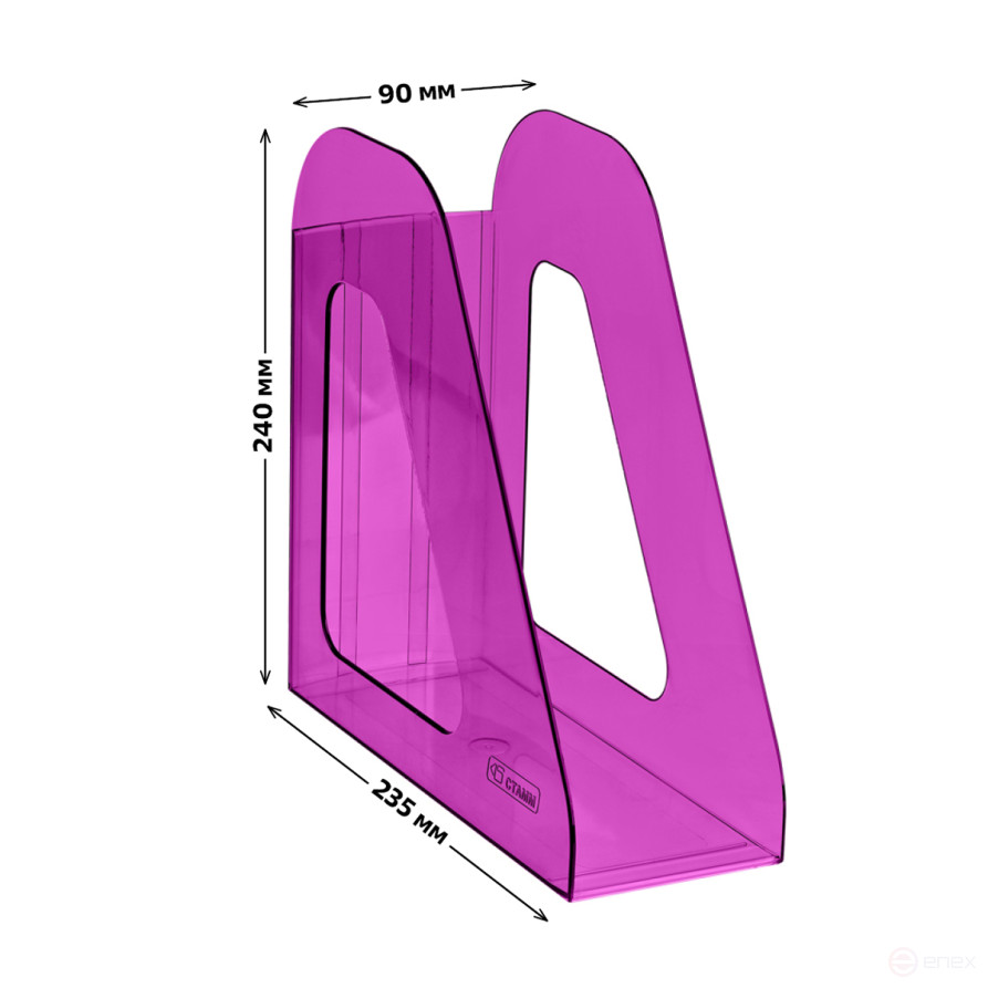Лоток для бумаг вертикальный СТАММ "Фаворит", тонированный, цвет слива