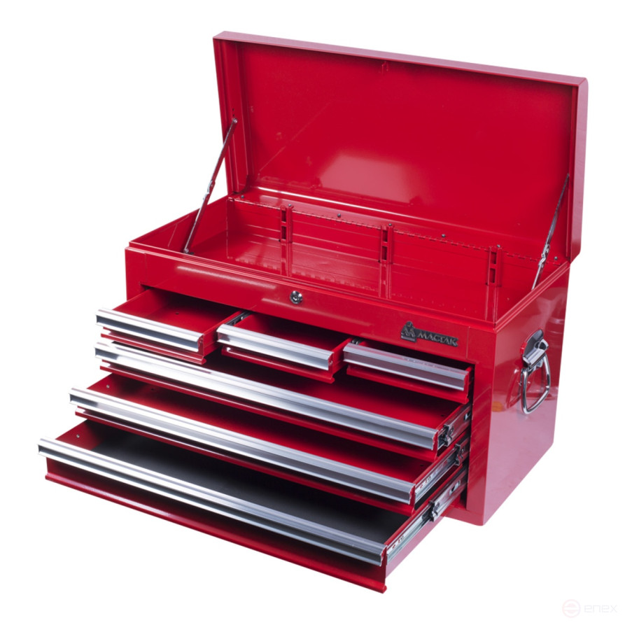 Tool box, 6 drawers and a compartment, red MASTER 511-06570R