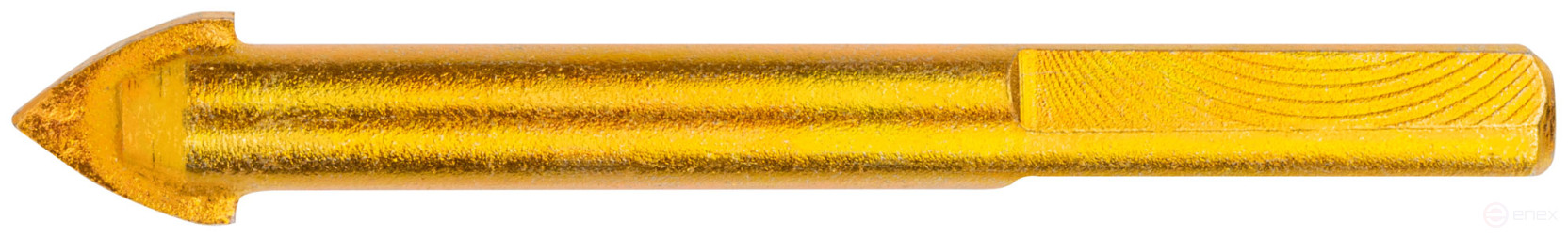 Universal drill bit for tile, glass, granite, concrete, brick, triangular shank, 12x85 mm